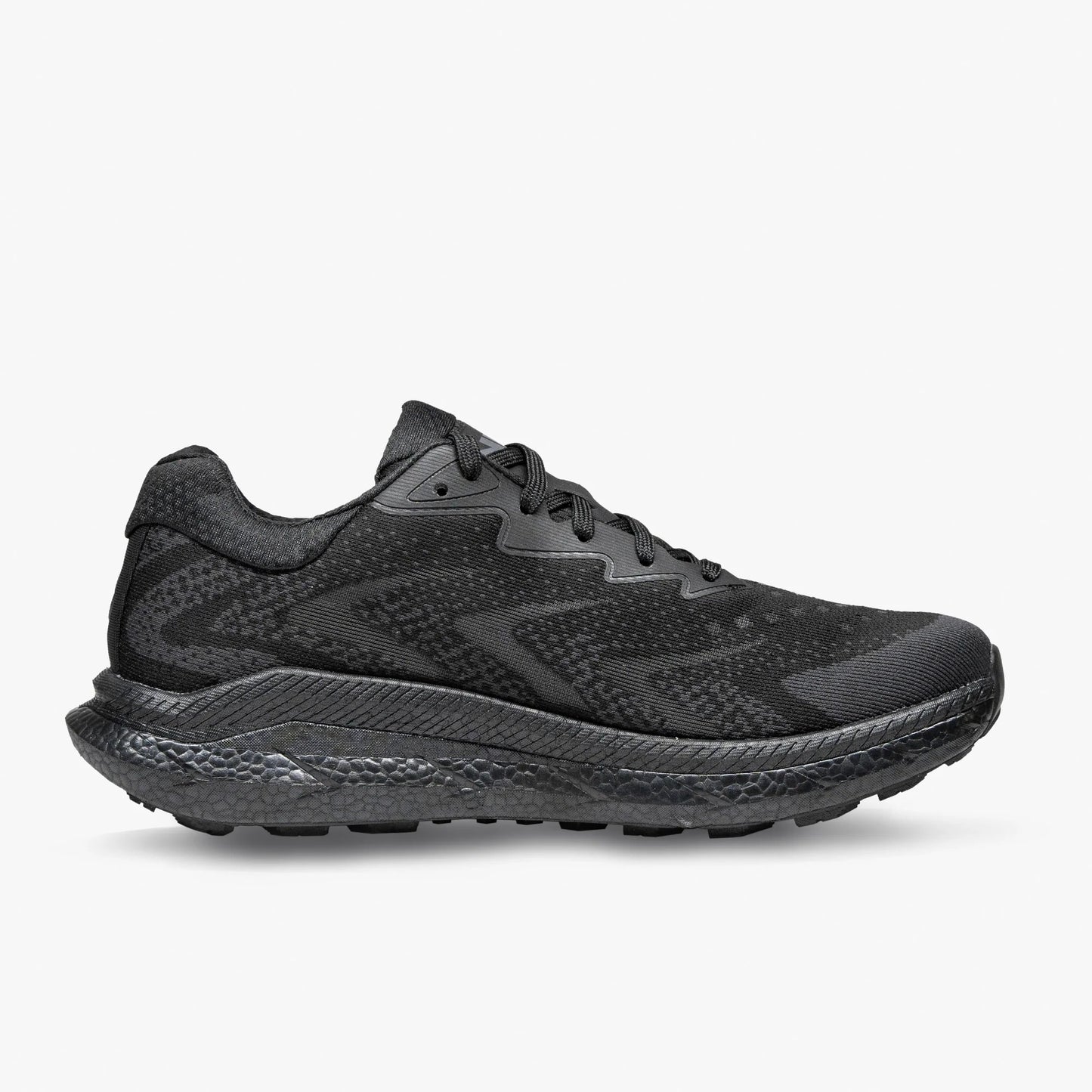 Inner side view of VJ Shoes Flow trail running shoe in black