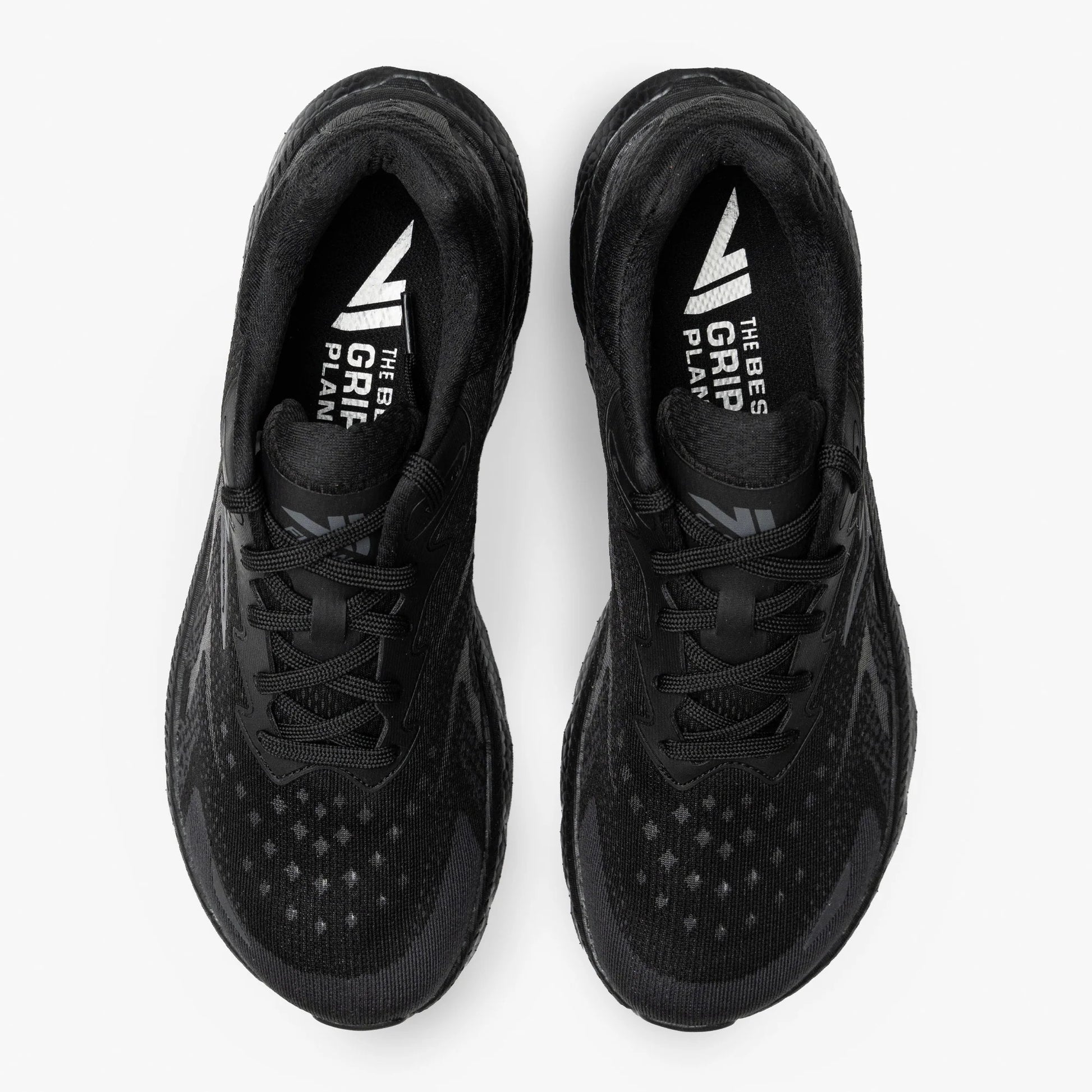 Top view of VJ Shoes Flow trail running shoes in black