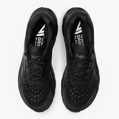 Top view of VJ Shoes Flow trail running shoes in black